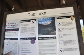 cub lake sign